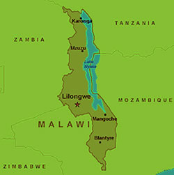 Mapa de Malaui