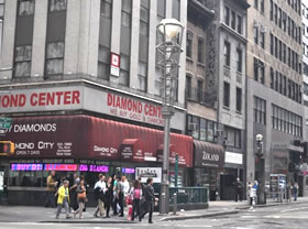 El distrito de los diamantes de Manhattan, Nueva York