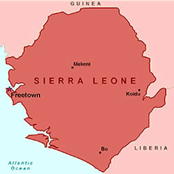 Mapa de Sierra Leona