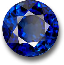 Gema de zafiro azul de Sri Lanka