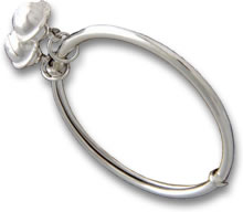 Tobillera de plata tailandesa con cascabel