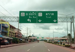 El camino a Bo Rai en Trat