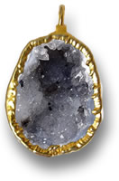 Colgante geoda de ágata
