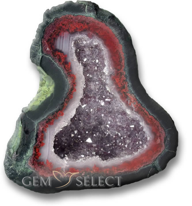 Piedra preciosa geoda de ágata de GemSelect - Imagen grande