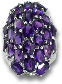 Anillo de plata con amatista