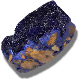 Piedra preciosa drusa de azurita