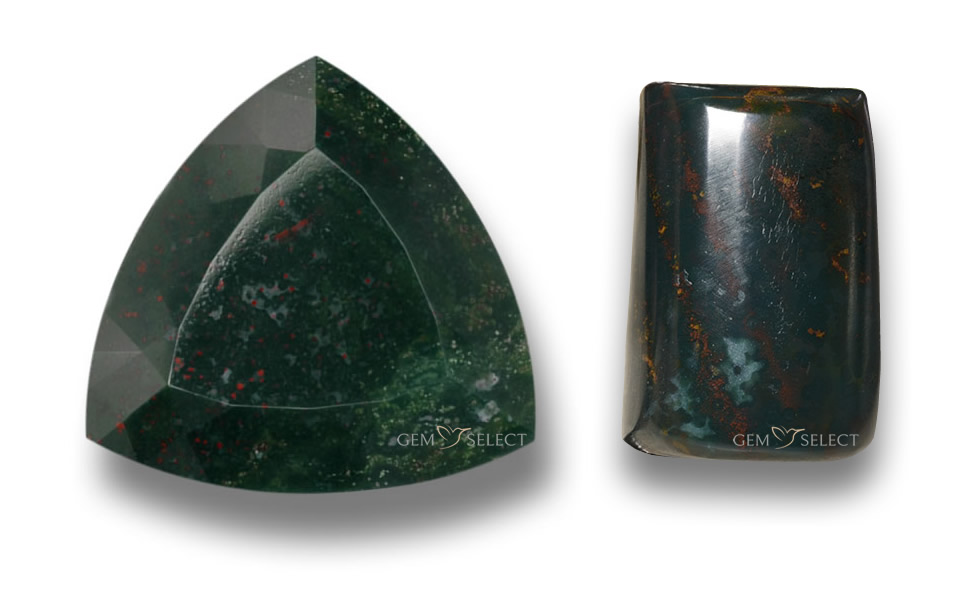 Dos piedras preciosas de Bloodstone de GemSelect - Imagen grande