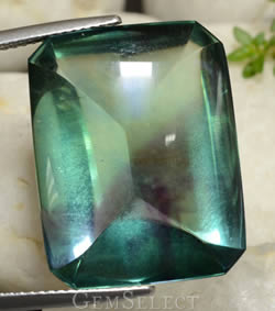 Cabujón Pan de Azúcar de Fluorita Verde Azulado