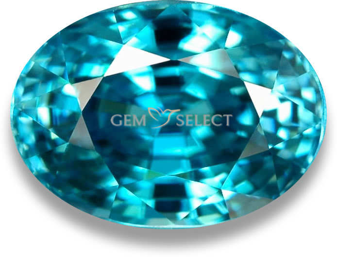 Piedra preciosa de circón azul de GemSelect: imagen grande