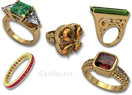 5 anillos de oro