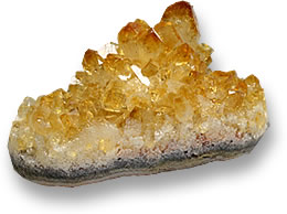 Piedra preciosa de geoda de citrino
