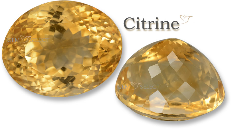 Piedras preciosas de citrino para Géminis de GemSelect - Imagen grande