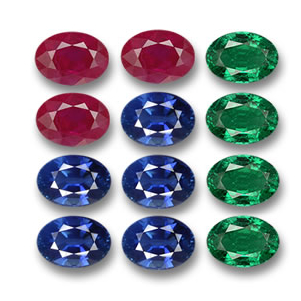 Cuadrícula a juego de piedras preciosas de colores