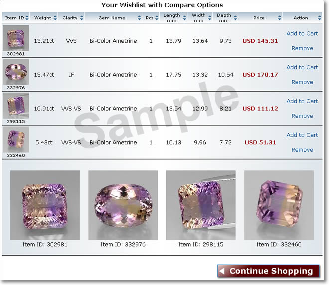 GemSelect - Lista de deseos