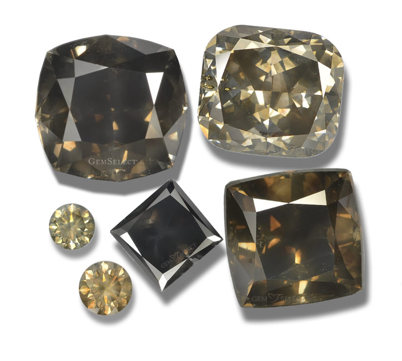 Una colección de piedras preciosas de diamantes de colores elegantes de GemSelect - Imagen grande