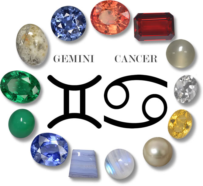 Gemas para Géminis y Cáncer de GemSelect - Imagen grande