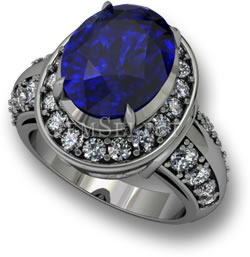 Diseño de anillo de compromiso de tanzanita GemSelect