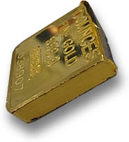 Tungsteno bañado en oro