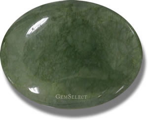 Cabujón de jadeíta verde de Birmania