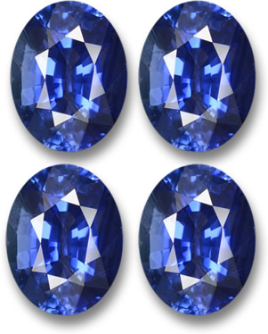 Gemas de zafiro azul