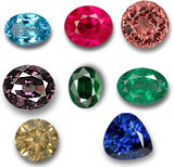 Piedras preciosas transparentes
