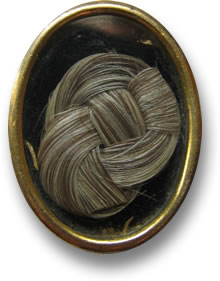 Colgante de joyería de luto de cabello azabache