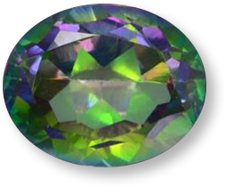 Piedra preciosa topacio místico multicolor