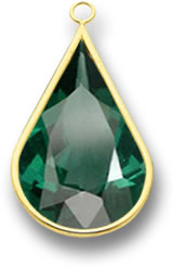 Chaqueta de aretes de apatita verde y oro