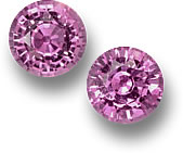 Par a juego de zafiro rosa