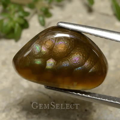 Piedra preciosa de ágata de fuego de GemSelect