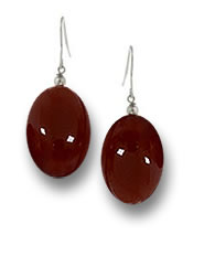 Pendientes de piedras preciosas de cornalina