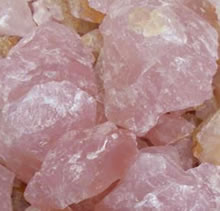 Cuarzo rosa en bruto de Malawi