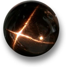 Cabujón de diópido de estrella