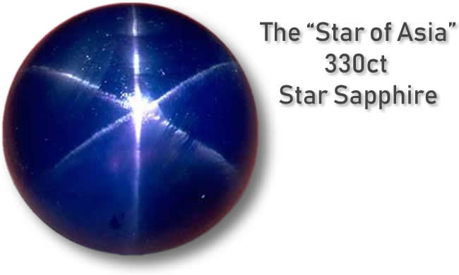 Una fotografía del zafiro estrella «Estrella de Asia» - Imagen mediana