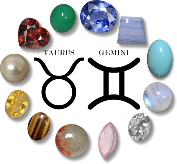 Piedras preciosas de Tauro y Géminis de GemSelect - Imagen grande