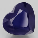 Iolita en forma de corazón azul violeta de 7 quilates violet blue iolite