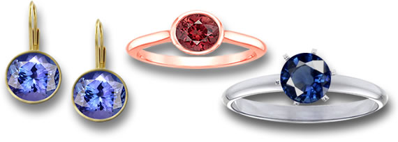 Joyas de piedras preciosas de colores