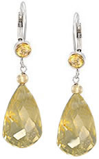 Pendientes de turmalina briolette