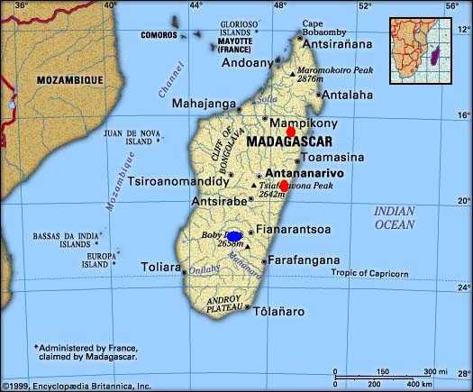 Mapa de Madagascar