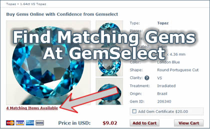 Emparejar gemas en GemSelect