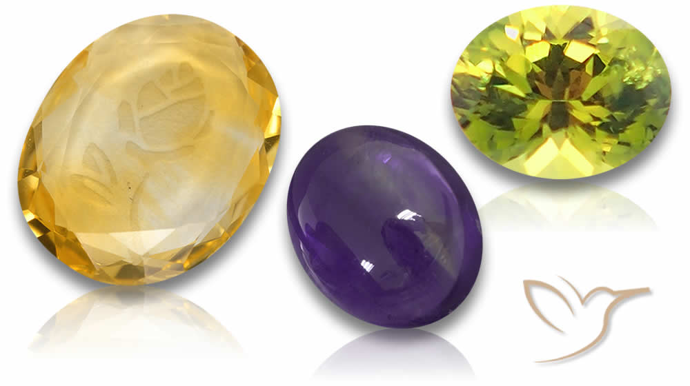 Ejemplos de zonificación de color en piedras preciosas