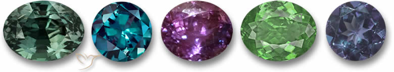 Piedras preciosas de alejandrita