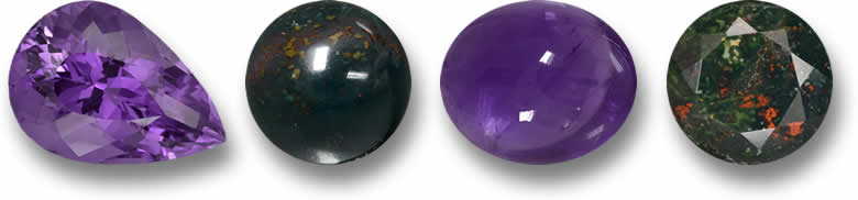Amatista y piedra de sangre