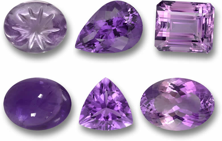 Loose Amethyst Gems by Cut