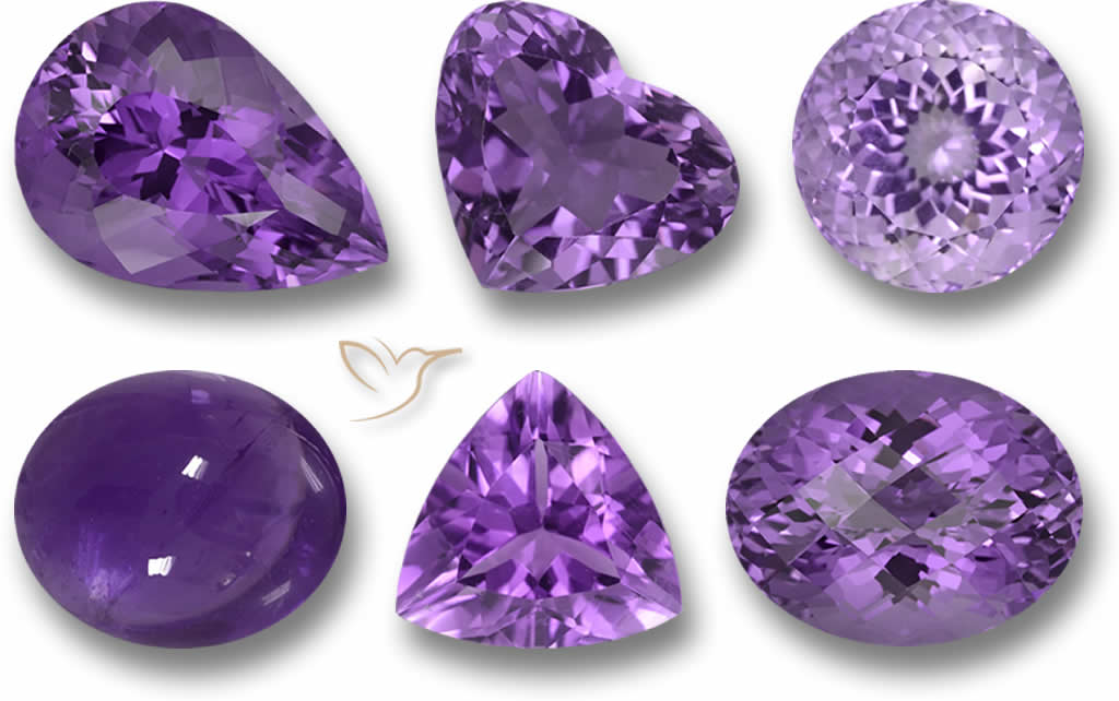 Piedra preciosa amatista: calidad natural certificada por GemSelect