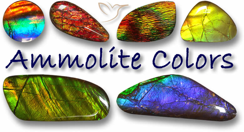 Colores de piedras preciosas de ammolita