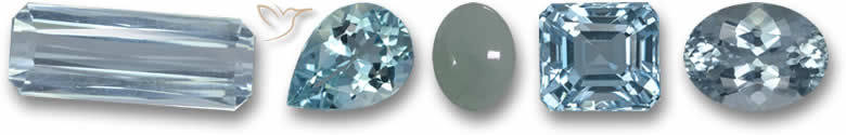 Piedras preciosas de aguamarina