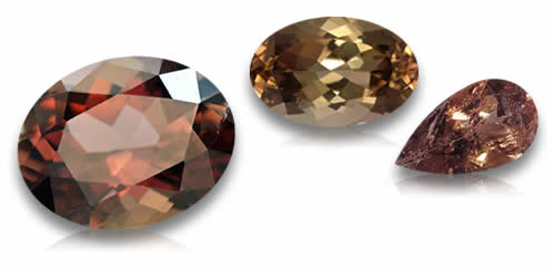 Piedras preciosas de axinita