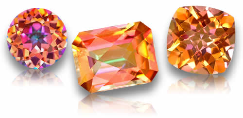 Piedras preciosas de topacio azotico