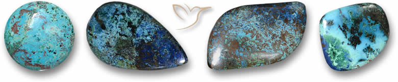 Piedras preciosas de azurita